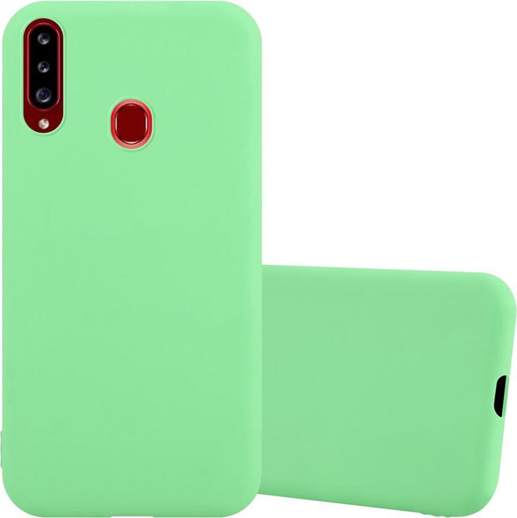 Cadorabo Hülle für Samsung Galaxy A20s Schutzhülle in Grün Handyhülle TPU Silikon Etui Case Cover