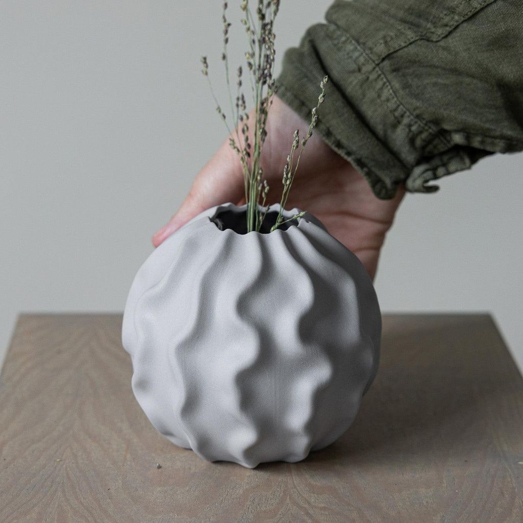 Vase Malmbäck - hellgrau: small Produktbild 