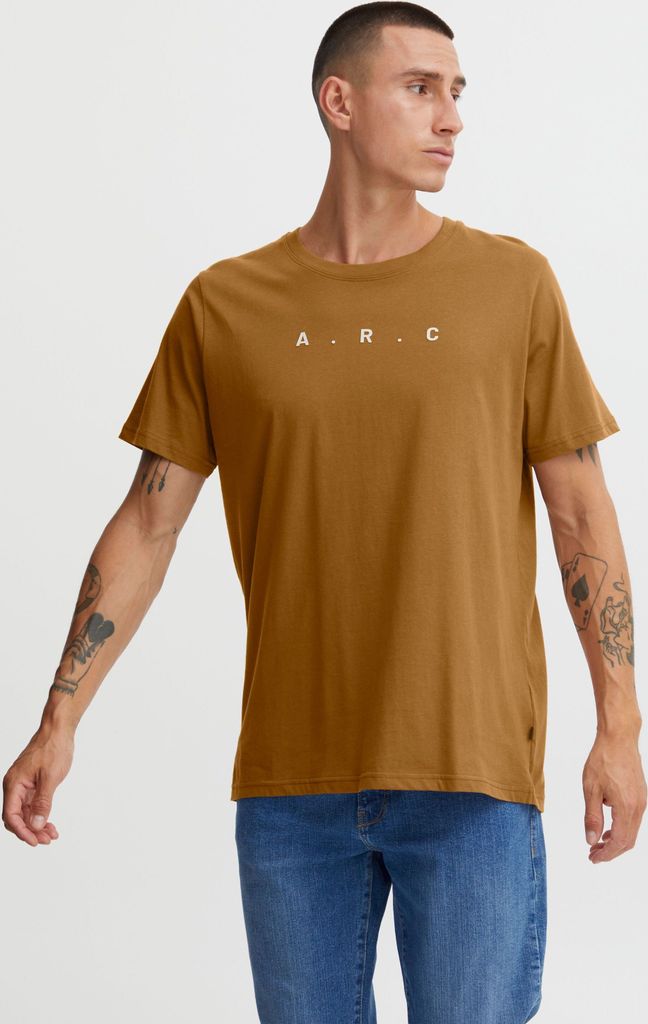 !Solid SDDain Herren T-Shirt Kurzarm Shirt mit Frontprint Rundhals-Ausschnitt Regular Fit