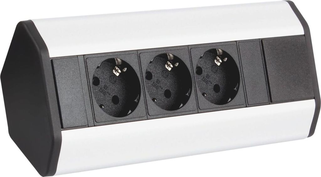 DesignLight CORNERBOX Aluminium SchuKo 3-fach / Produktbild 