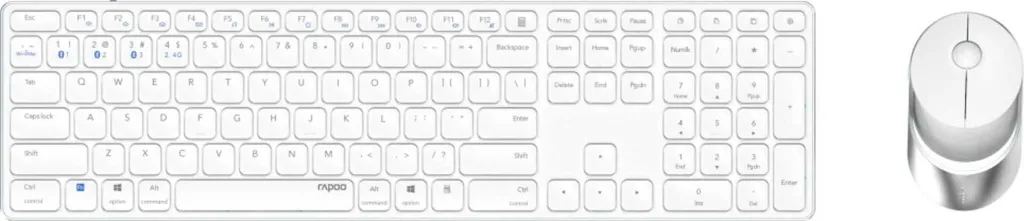 Rapoo 9850M Ensemble sans Fil Multi-mode avec Clavier Ultra-fin Châssis