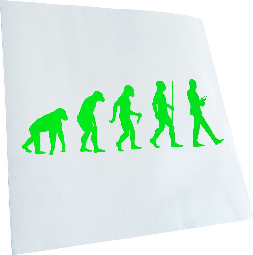 Kiwistar - Autoaufkleber - Evolution Smartphone - Neongrün - 50x18cm - Aufkleber für Auto, Laptop, Fahrrad, LKW, Motorrad Mehrfarbig JDM Decal Ra...