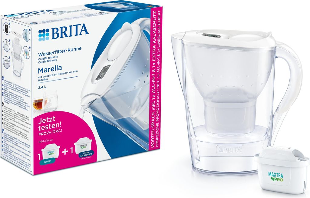 Brita Marella, Manueller Wasserfilter, 2,4 l, Weiß Produktbild 
