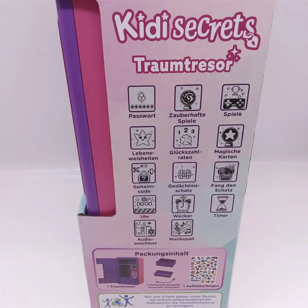 VTech Kidisecrets coffre-fort électronique pour enfant rose avec code - 2