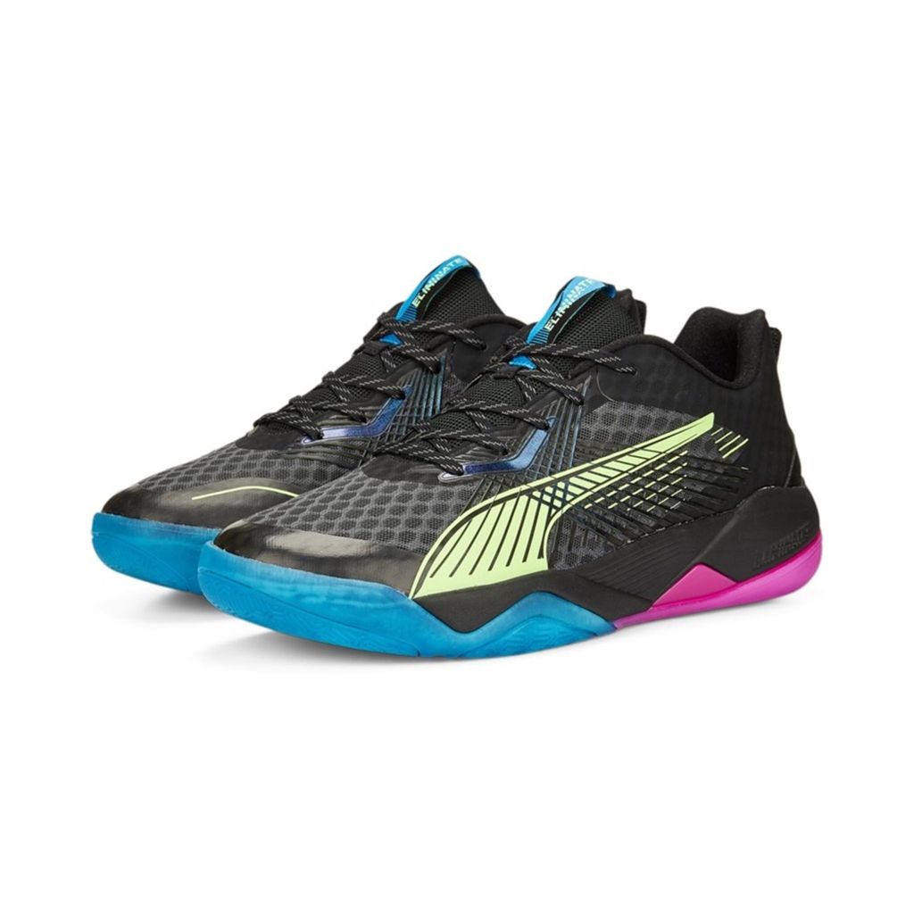 PUMA Unisex Eliminate Power Nitro II Hallenturnschuh, Black-Fizzy Light-Ocean Dive-Festival Fuchsia