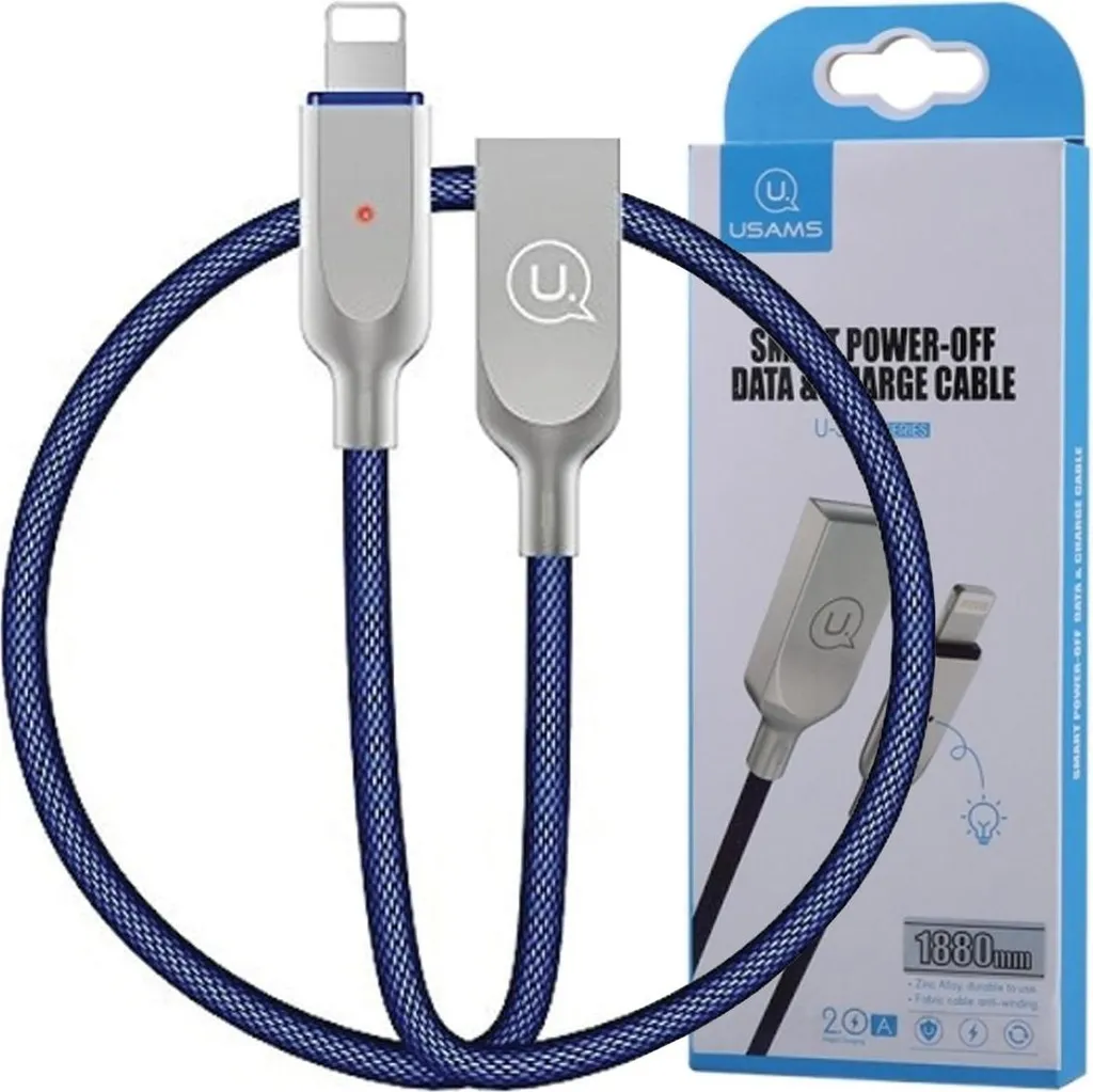 Recensione Usams U-Sun Cavo Lightning 1.9m Blu Smart Power-Off