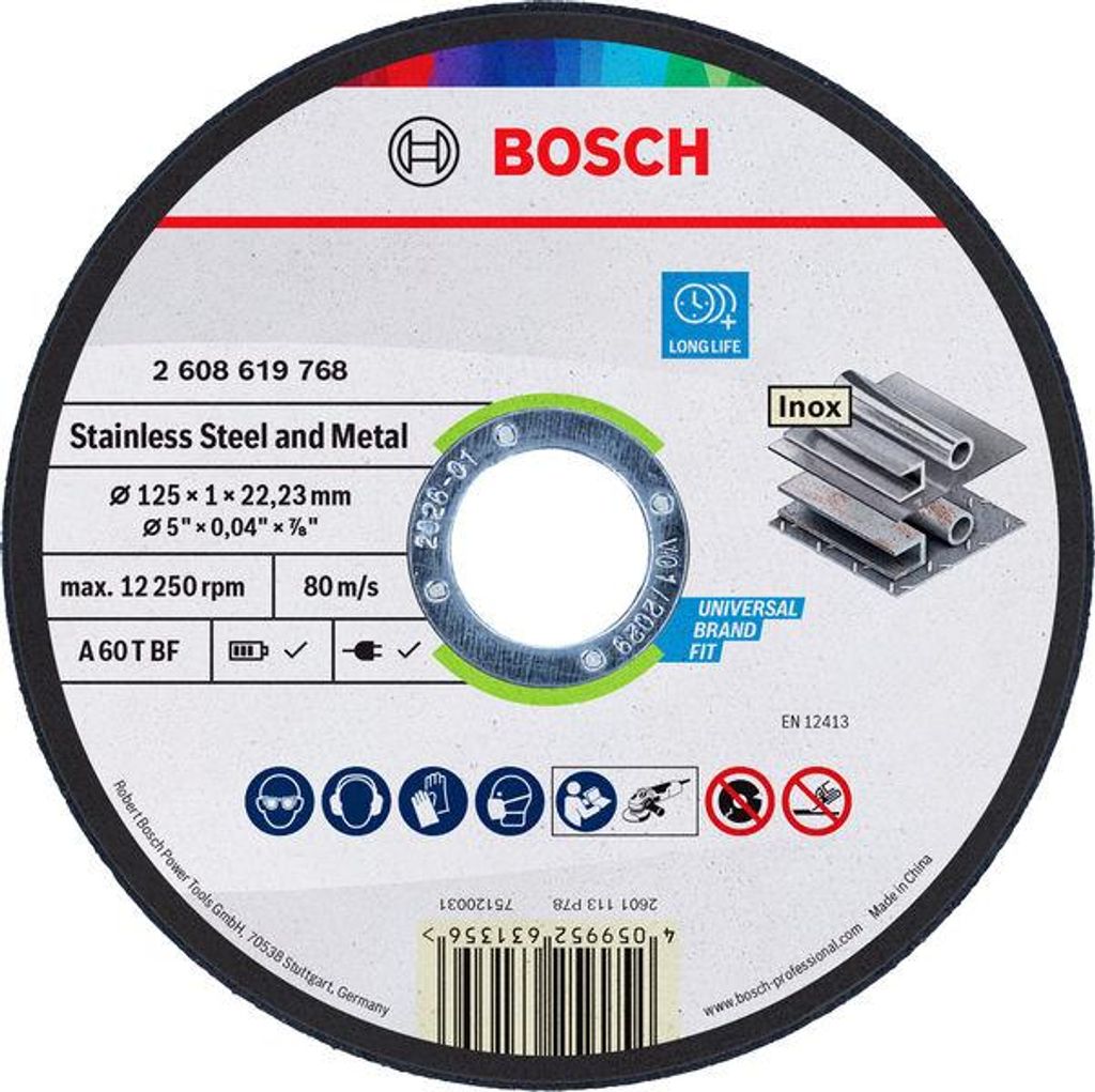 Stainless Steel and Metal Trennscheibe, 125 x 1 x 22,23 mm, Produktbild 