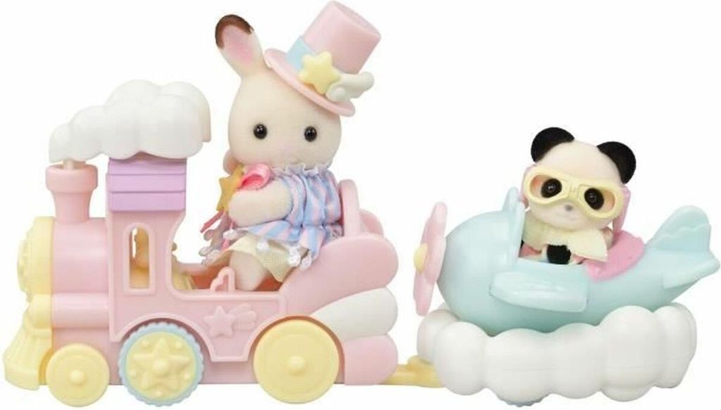 Playset Sylvanian Families Amusement Park Ride - Plane & Train Bunt