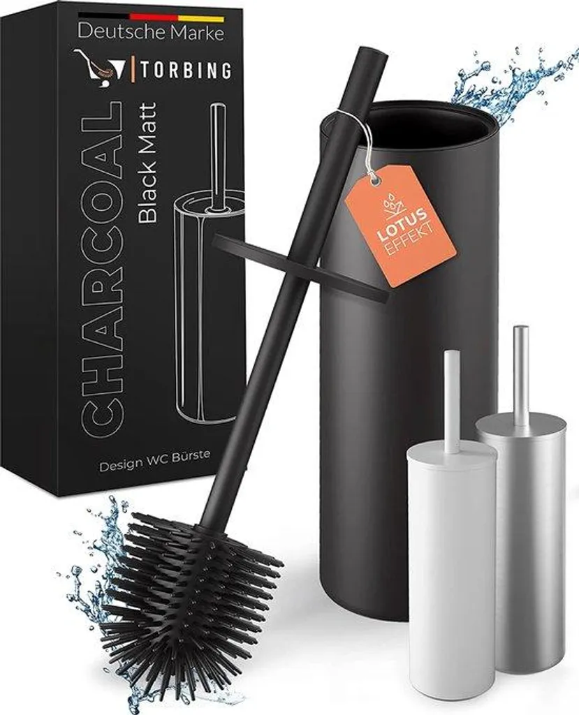 Accessoire WC distributeur mousse nettoyante silicone avec support fermé