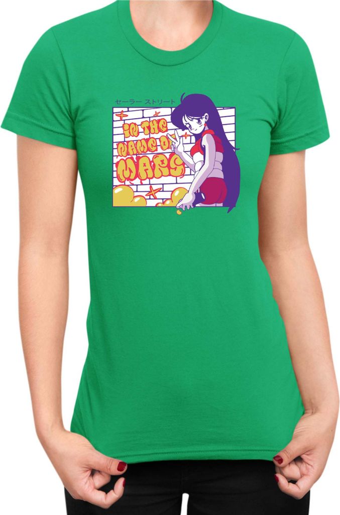 Damen T-Shirt Japan Manga Anime Comics Animation Sailor Anime Manga Moon 17, Lady S / Grün