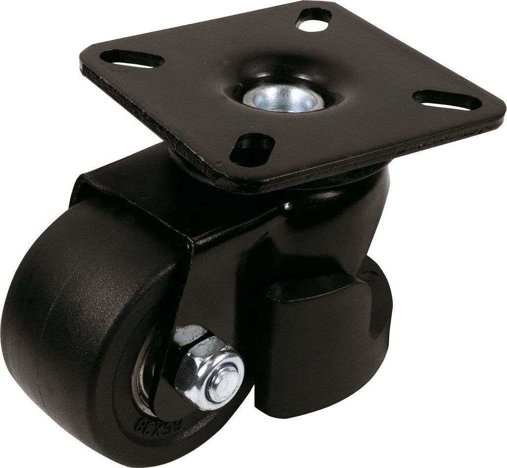 Dörner + Helmer Schwerlastrolle mit Hebefunktion - Polyamidrad mit Platte ø 65mm 300kg