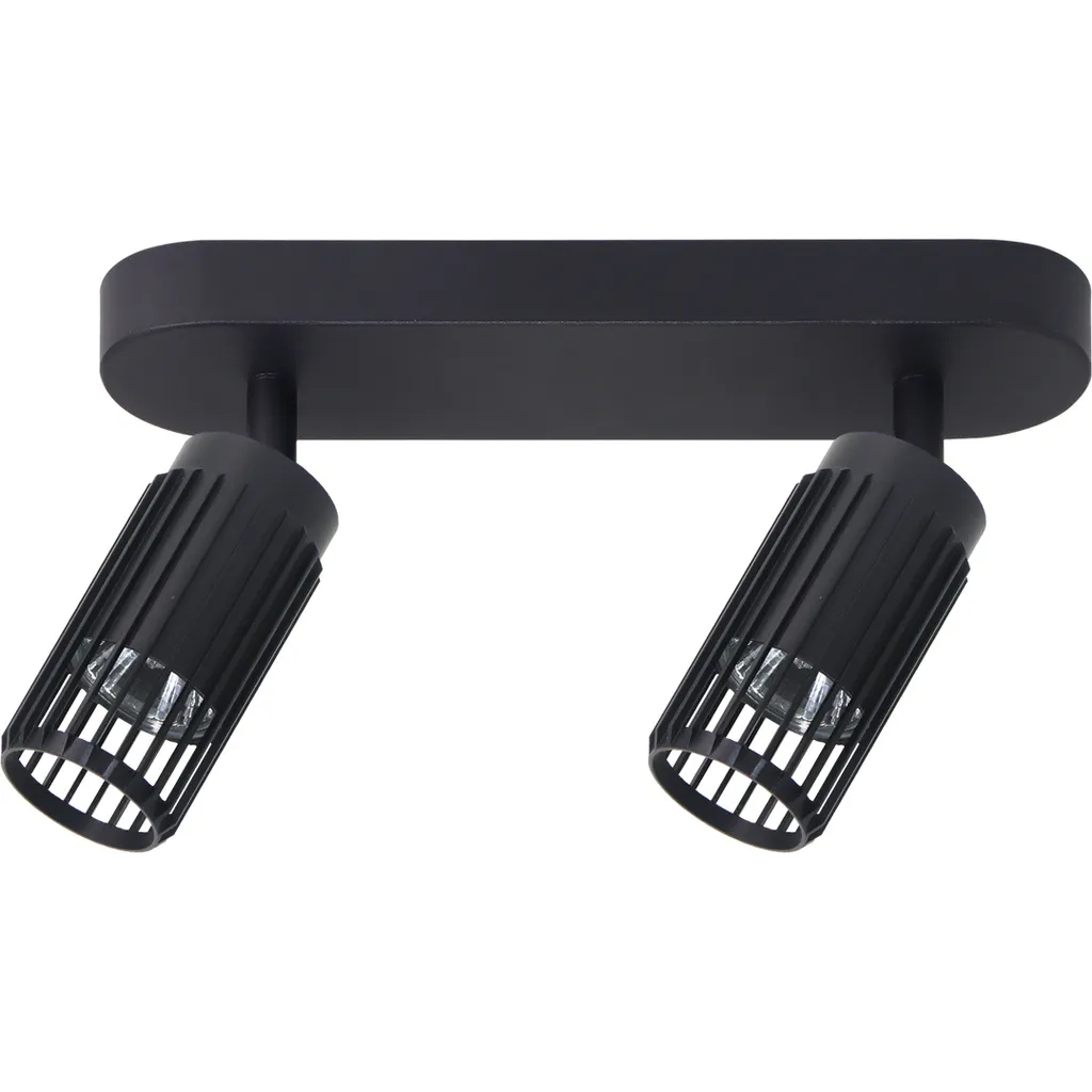 Spot Soffitto Milagro VERTICAL Nero 2xGU10 - Ideale per Lampadine Smart