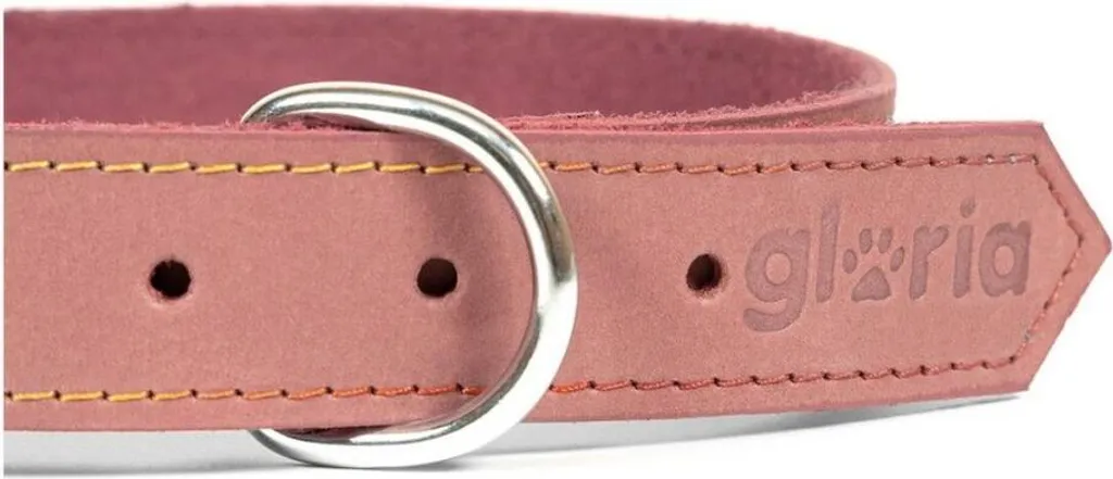 Collare Gloria Oasis Rosa per Cani: Accessorio Luxury in Nabuk 35cm