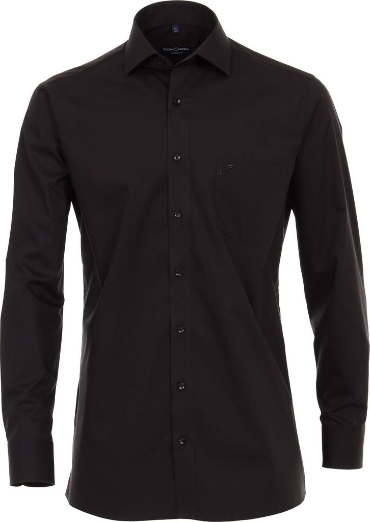 Casa Moda - Modern Fit - Herren Hemd mit extra langem Arm (72 cm) (006532), Größe:41, Farbe:Schwarz (800)