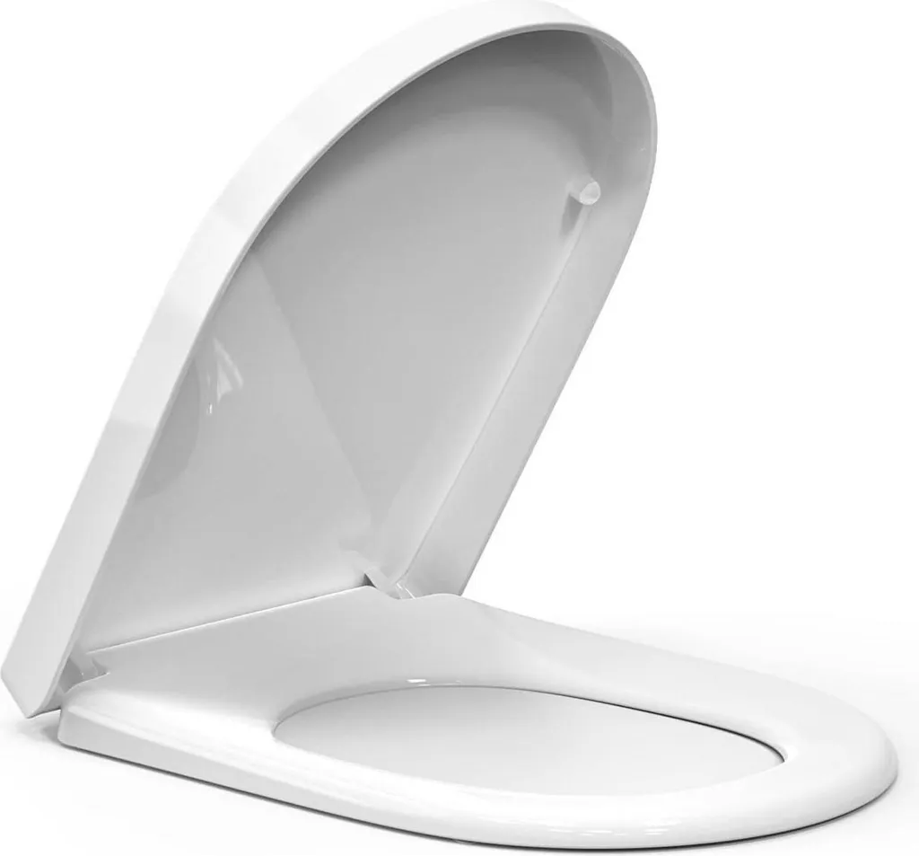 Abattant WC déclipsable Quick-release forme D blanc avec frein de chute