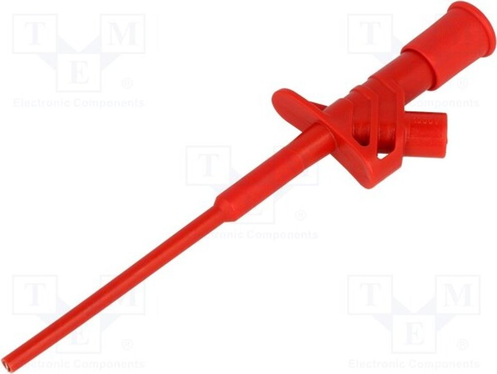 1x Messgreifer 10A Zange rot Ber.Halt: max.4mm Kontakte: Messing AX-CP-07-R Messg