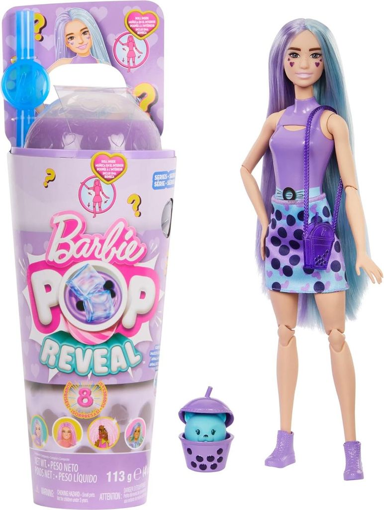 Barbie Pop ! Reveal Bubble Tea Series - Taro Milk Image du produit 