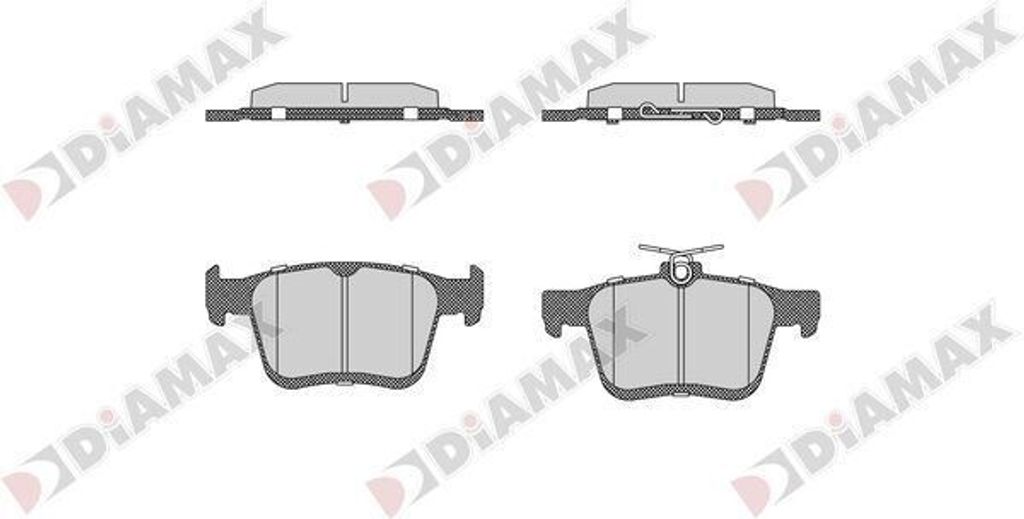 DIAMAX Bremsbeläge Satz Hinten Bremsklötze für VW Golf VII Schrägheck (5G1, BQ1, BE1, BE2) N09717