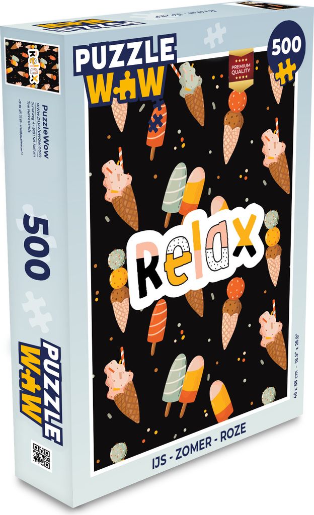 MuchoWow Puzzle 500 Teile Eiscreme - Sommer - Rosa - Denken - Spiel - Toy