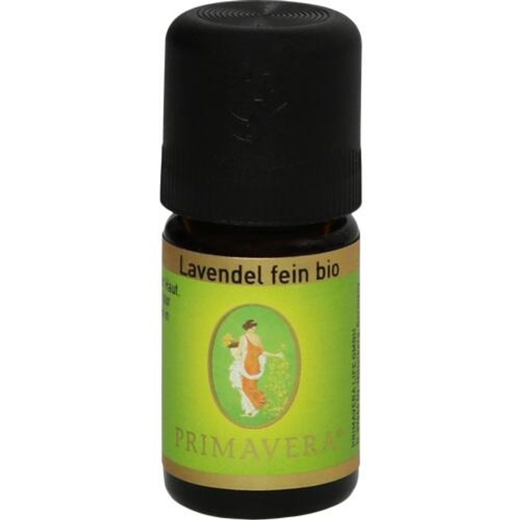 A bottle of essential oil with a label.