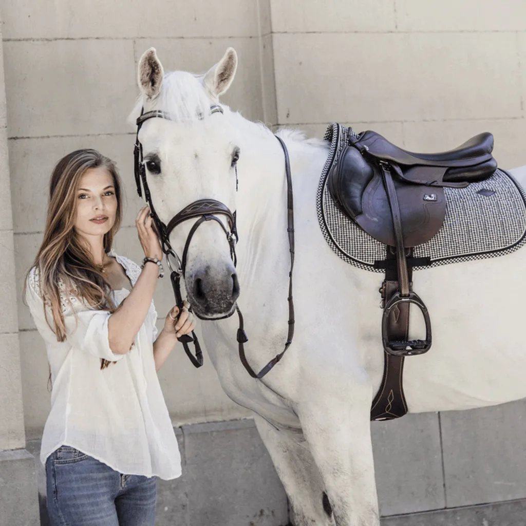 Recensione Sottosella Kentucky Dressage Pied-De-Poule Marrone Full - 4