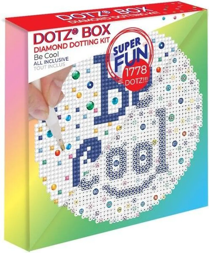 DOTZ® BOX Be Cool 15x15 cm - Kit Diamond Painting Originale per Bambini
