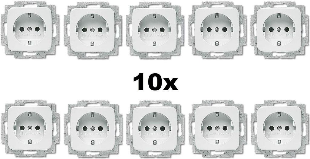 Busch-Jäger Reflex SI alpinweiß 10er Set (Steckdose)