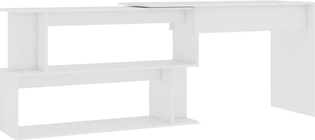 Scrivania Bianca per Cameretta e Studio 200x50x76 cm | Angolo Studio