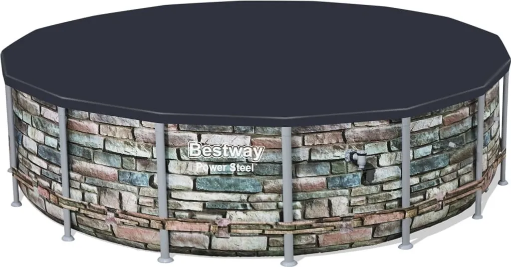 Bâche piscine 488 cm Bestway Flowclear avec trous de drainage d'eau - 5