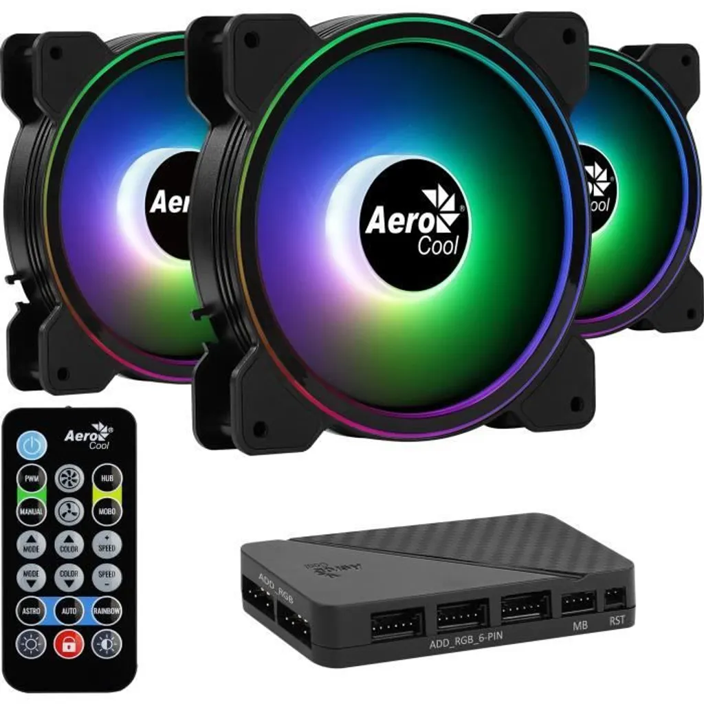 Ventilateur de Boîtier PC Gaming Aerocool Saturn 12F Pro Kit ARGB