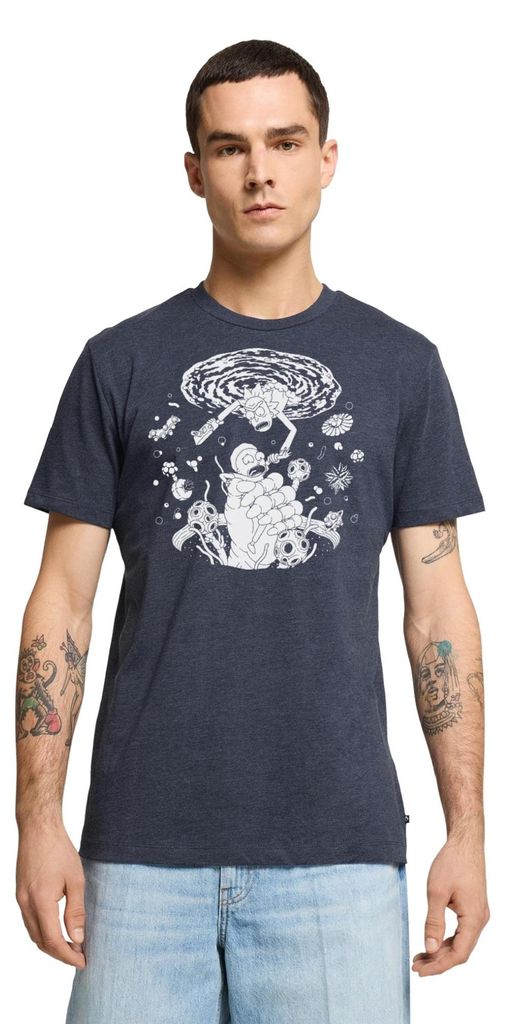 Spreadshirt Rick & Morty Raumportal Männer Premium T-Shirt, M, Jeansblau