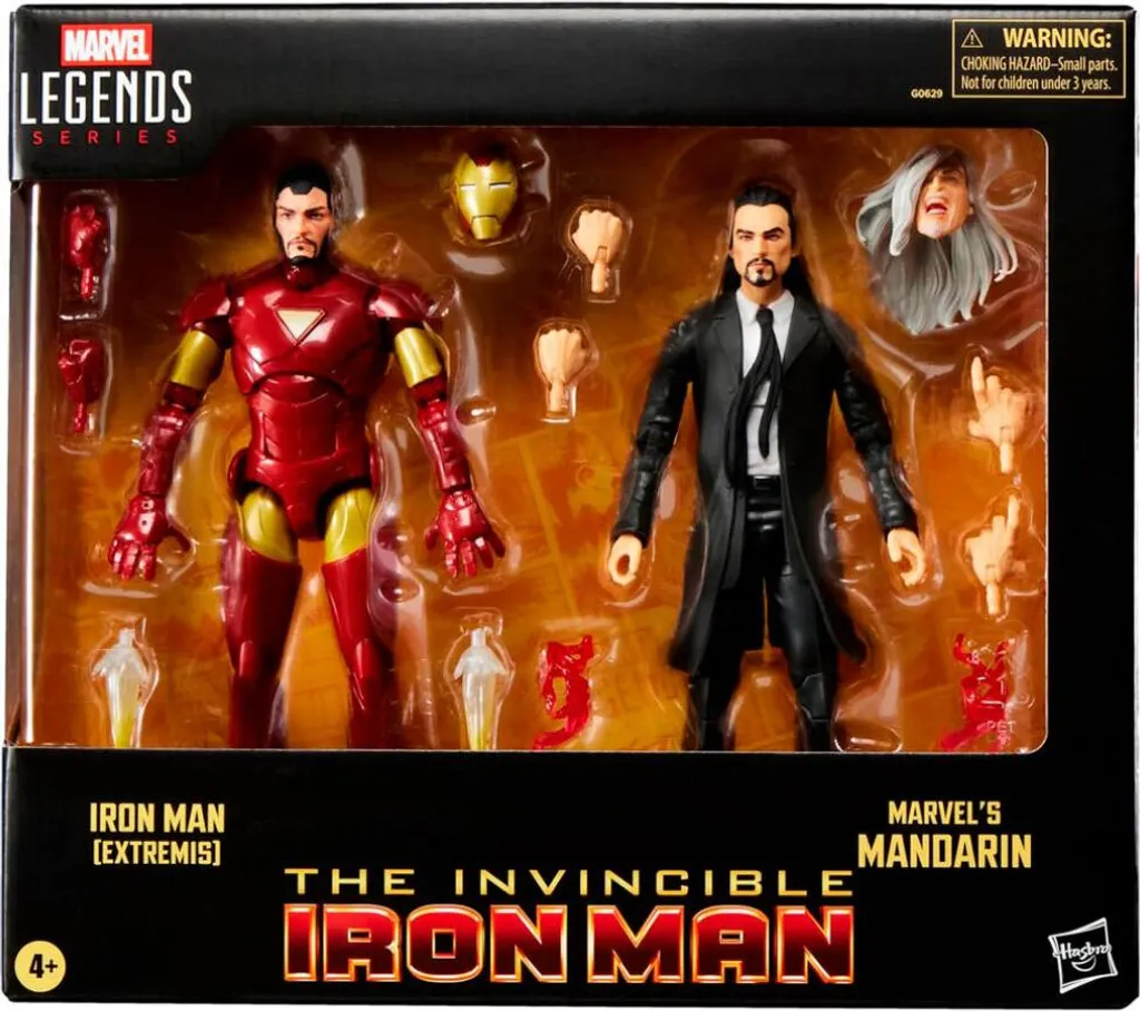 Coffret Iron Man & Mandarin pour Collection et Diorama Marvel 15cm