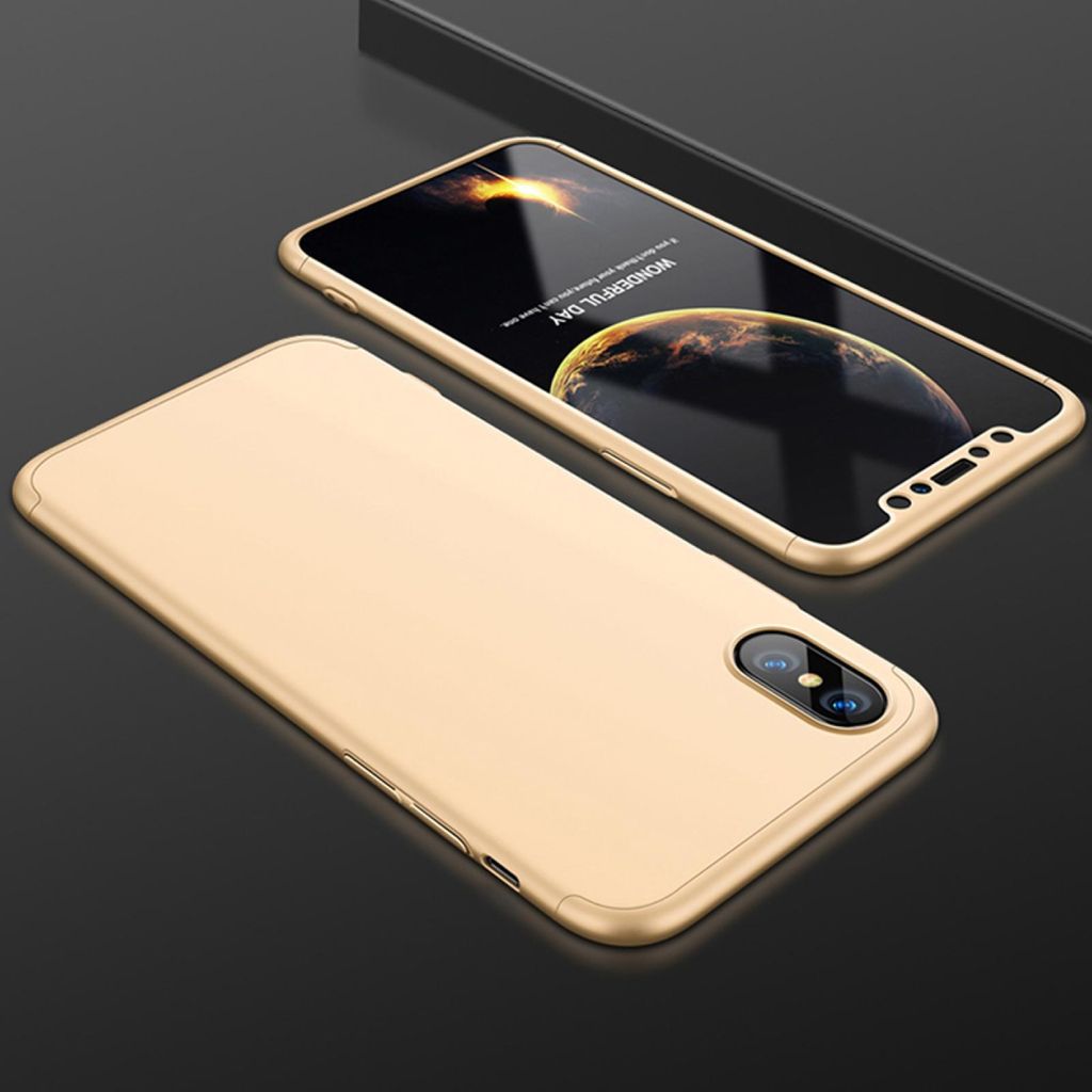 Apple iPhone XR 3in1 Fullbody 360 Case Gold