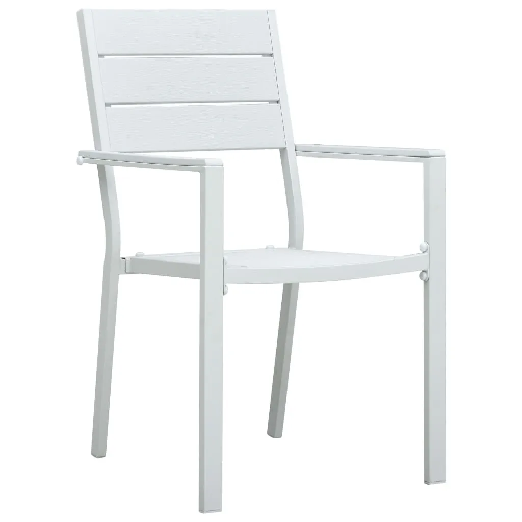 Chaises de jardin vidaXL 4 pcs blanc HDPE résistantes aux intempéries