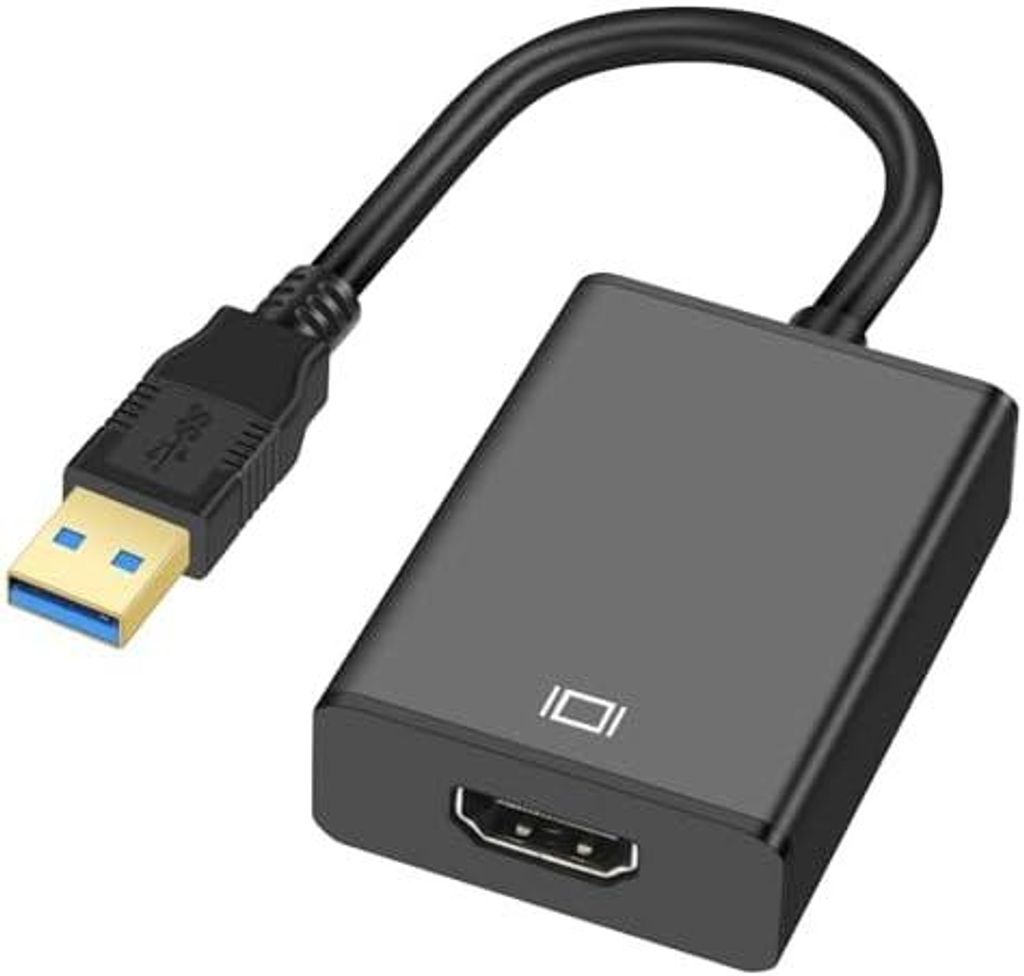 USB zu HDMI Adapter, USB 3.0/2.0 zu HDMI Adapter, 1080P Video Grafikkabel, Video-/Audio- Multi-Monitor Konverter für PC, Laptop,Projektor, HDTV, T...