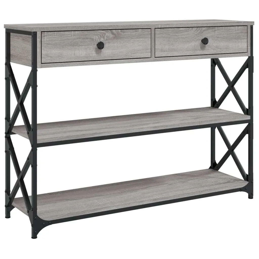 Tavolo Consolle Grigio Sonoma 100x28x75 cm - Ordine e Armonia