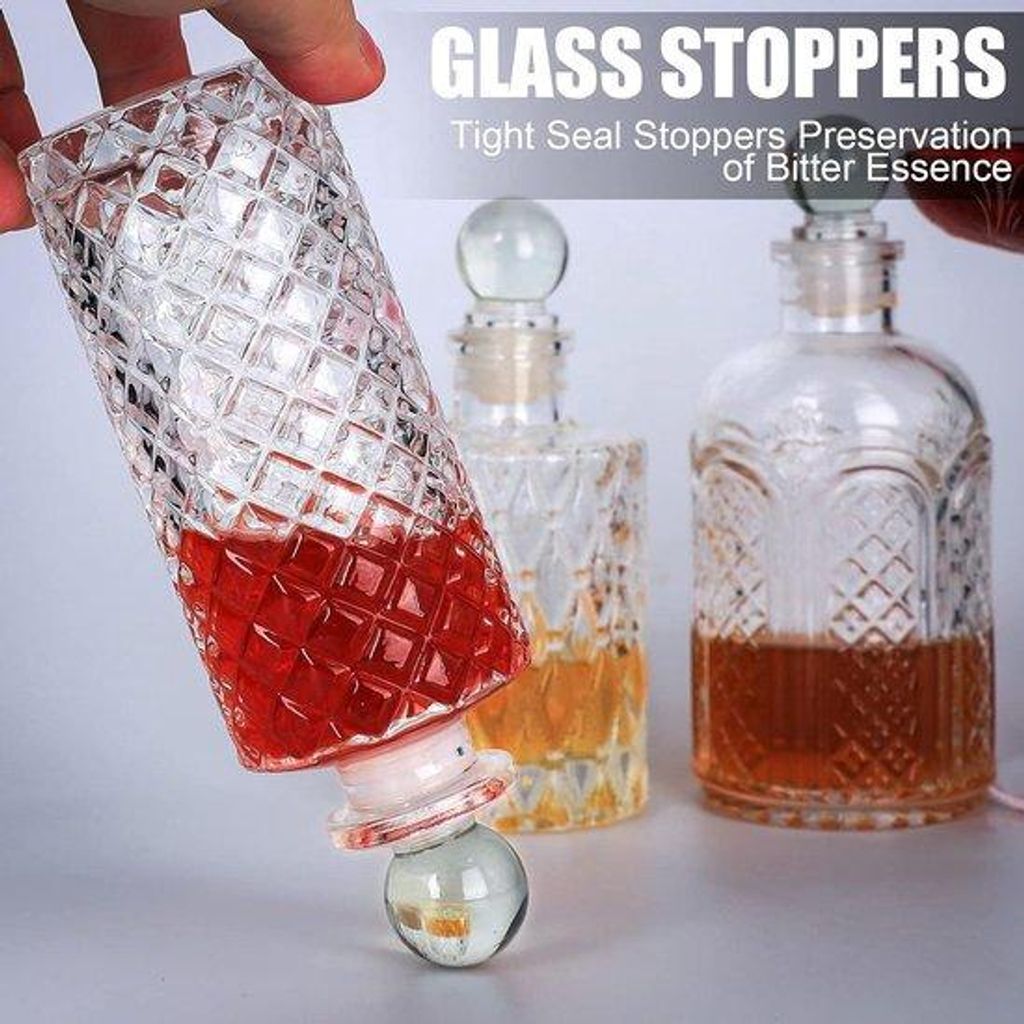 Gläsernes Cocktail-Mengeset aus Edelstahl - Antikes Professionelles Home Bar Set mit Kurk - für Restaurantware und Küche