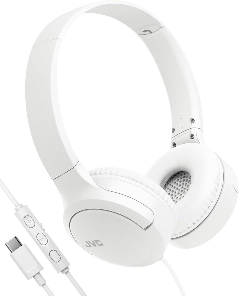 Over-Ear-Kopfhörer, weiche Ohrpolster, faltbar, mit Mikrofon & 3-Tasten-Fernbedienung, einseitiges Kabel, USB-C mit einseitigem Kabel