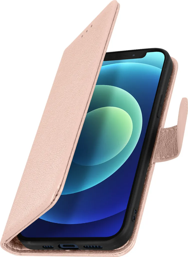 Custodia iPhone 12 Oro Rosa Anti-Graffio - Cover Ecopelle Stand