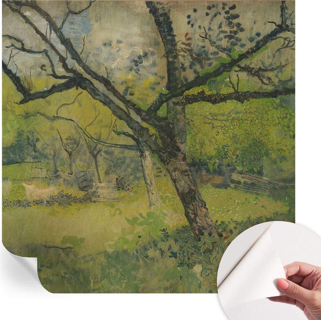 Selbstklebende Wandtapete - Dekorative Tapete für Wohnzimmer - Klebefolie für Wandbilder - Tapetenfolie für Wanddekoration - 250x250 cm - Grüne...