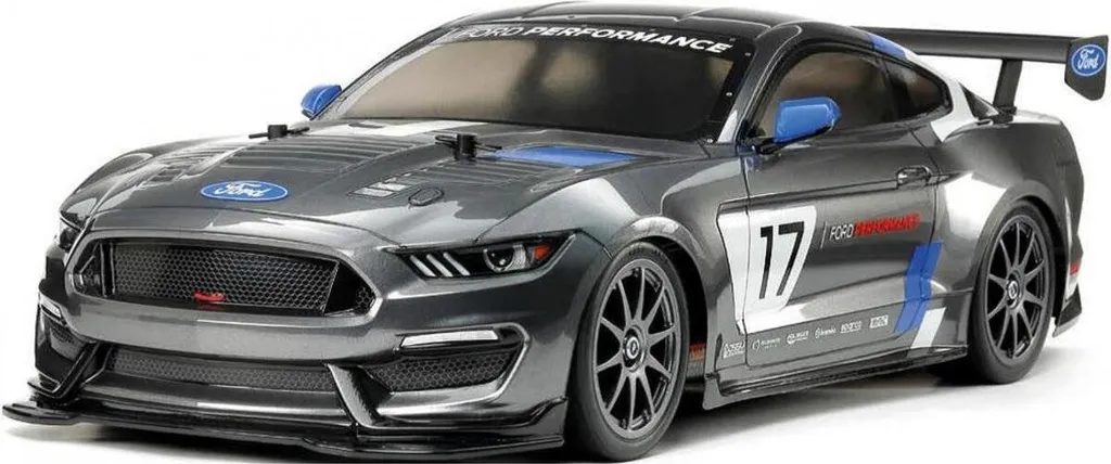 Kit de Construction Voiture de Course RC 1/10 Ford Mustang GT4 Tamiya