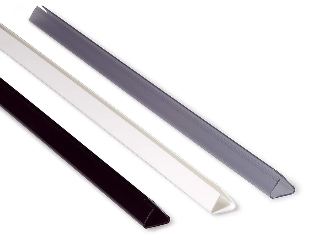 Baguette à relier A4 12mm rigide noire DURABLE 291201 - Lot de 25