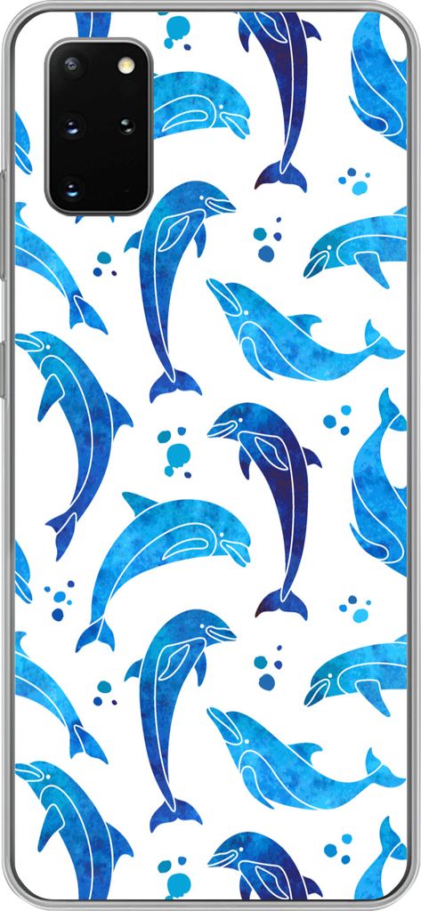 MuchoWow Handyhülle Schutzhülle Hülle für Telefoonhoesje Samsung Galaxy S20 Plus Mädchen - Delphin - Tiere - Muster - Mädchen - Kinder - Ki...