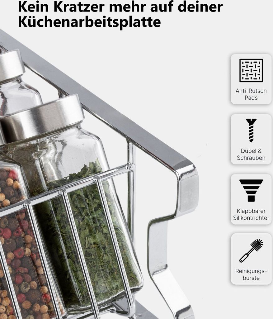 Il Numero 1 Del Risparmio-CARRELLO DA CUCINA PORTASPEZIE A 3 LIVELLI E 4 RUOTE IN MDF E Truciolat  89x45x89 Cm Bianco
