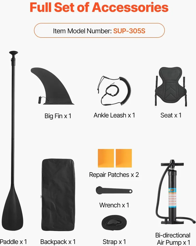 Stand Up Paddle gonflable polyvalent Pack complet avec pagaie et sac
