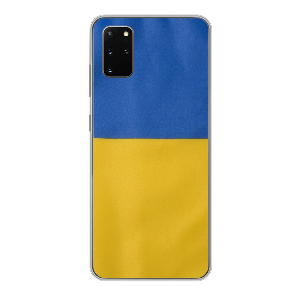 MuchoWow Handyhülle Schutzhülle Hülle für Samsung Galaxy S20 Plus Nahaufnahme der Flagge der Ukraine Silikon Softcase Handy Hülle - Hartschale