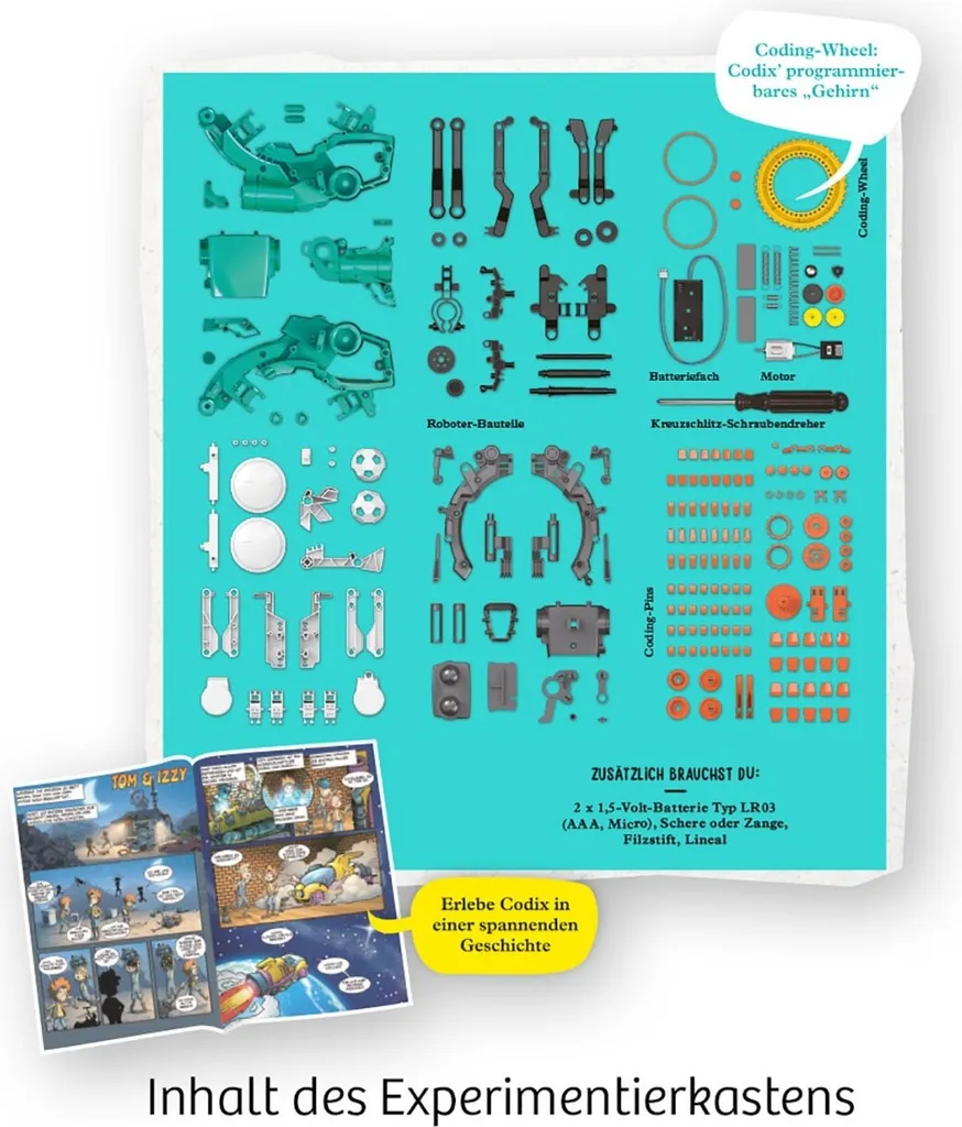 Robot éducatif programmable Codix KOSMOS : Kit de robotique STEM 5 en 1