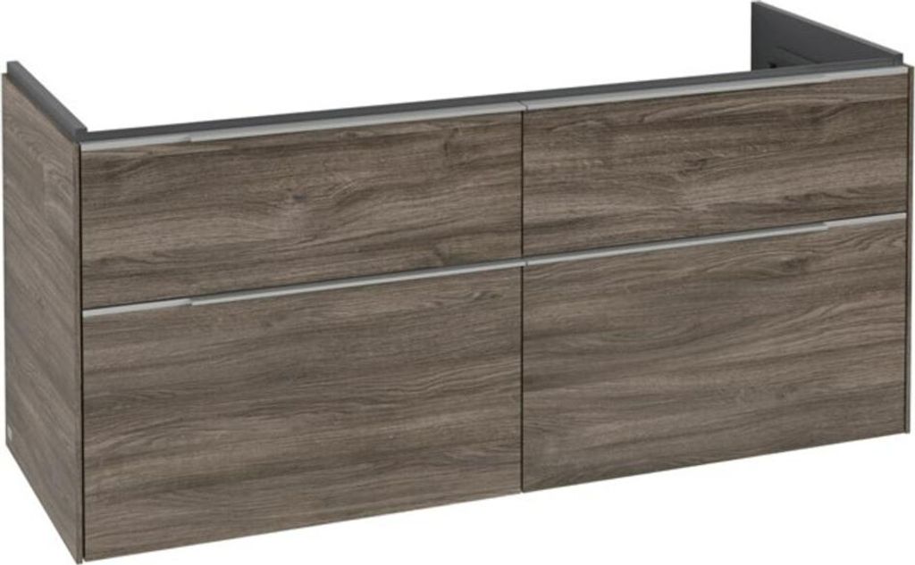 Villeroy & Boch Subway 3.0 Waschbeckenunterschrank, 4 Auszüge, Waschbecken mittig, 1272x576x478mm, C60200RK