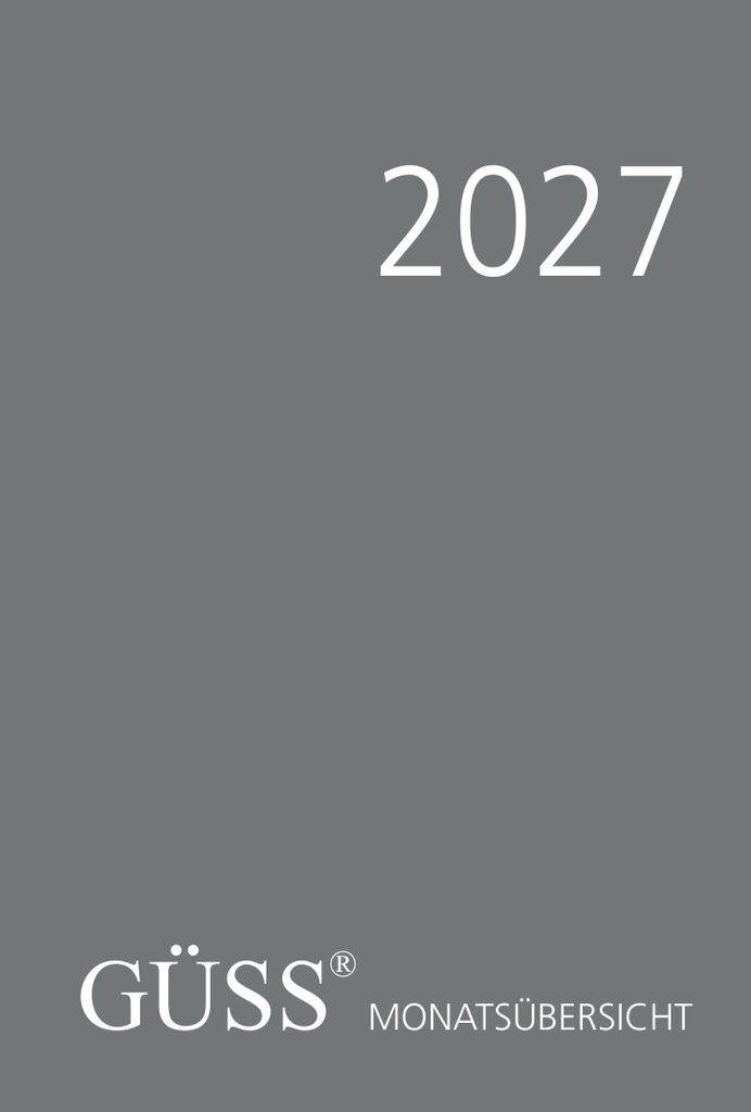 2027 GÜSS Monatsübersicht geheftet DIN A5 Produktbild 