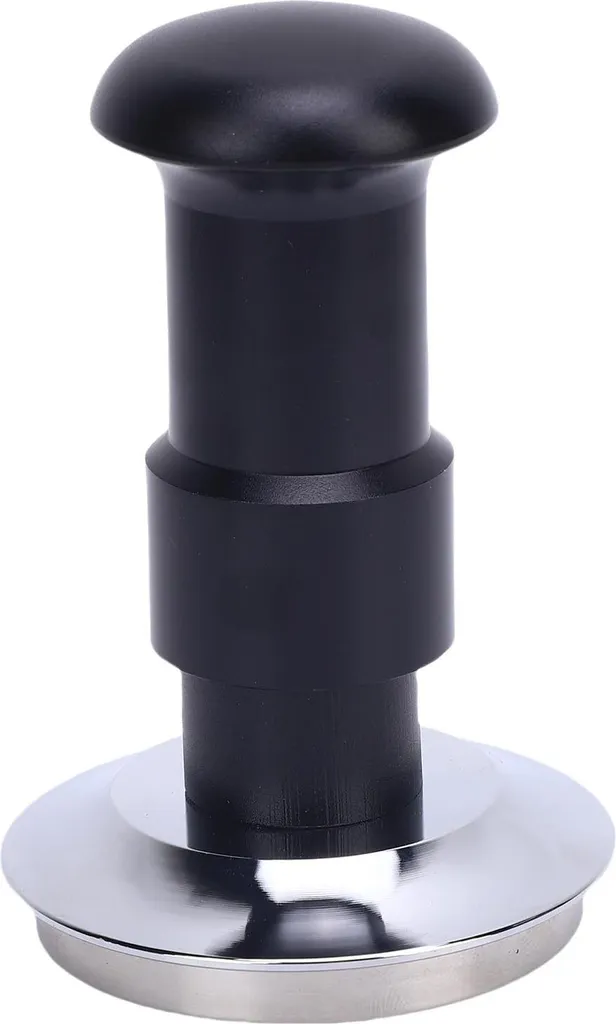 Kaffeehammer Schwarz Gewinde Double Spring 30lbs Druck Edelstahl Kaffee Tamper für Kaffeemaschine Zubehör 58mm / 2.28in